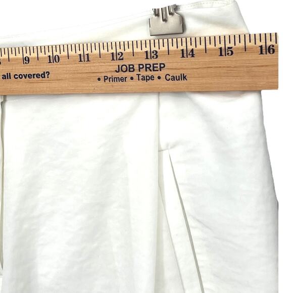 Badgley Mischka Studio Women's Size 6 Dress Pants Ivory White Cuffed Hem NWT - Picture 3 of 7